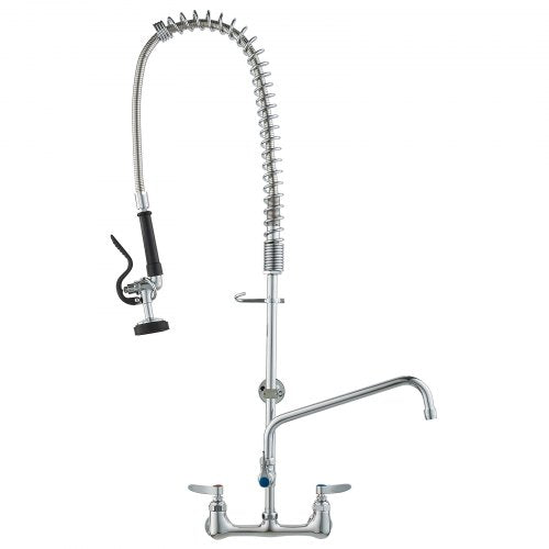 WallMounted Brass Kitchen Faucet 36 Tall 8 Installation Width Includes