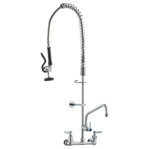WallMounted Brass Kitchen Faucet 36 Tall 8 Installation Width Includes
