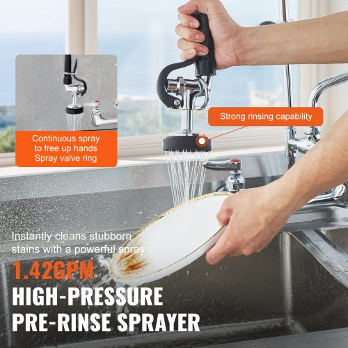 WallMounted Kitchen Faucet 25 Tall 8 Center Distance 12 Rotatable