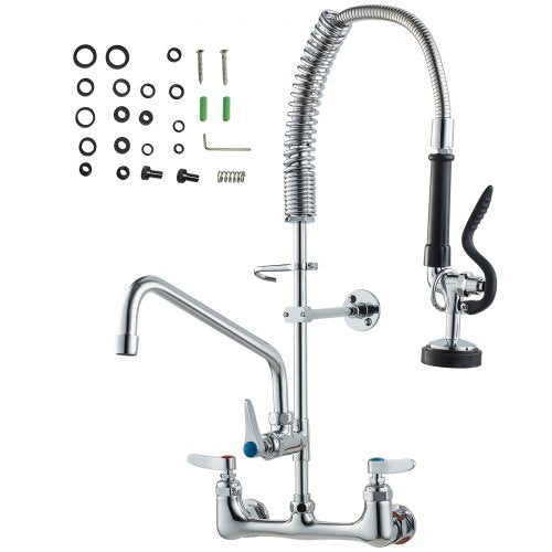 WallMounted Kitchen Faucet 25 Tall 8 Center Distance 12 Rotatable