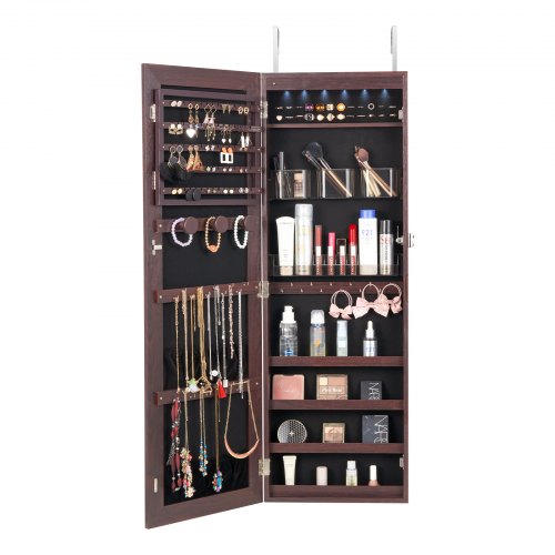 Mirror Jewelry Cabinet 4252Inch Tall Lockable Jewelry Cabinet Armoire