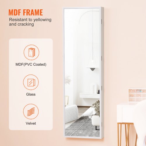 Mirror Jewelry Cabinet 4705Inch Tall Lockable Jewelry Cabinet Armoire