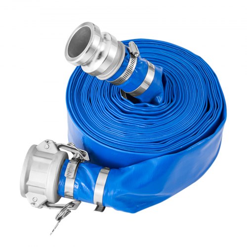 Suction Hose Kit for Water Pump with 2 in x 50 ft Blue Backwash Hose 20 ft