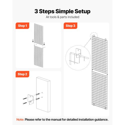 3 Packs Grid Wall Panels 2 x 6 ft Wire Grid Panels Display Rack