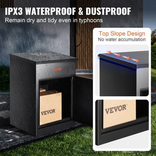 Package Delivery Boxes for Outside Extra Large Mailbox with Coded Lock