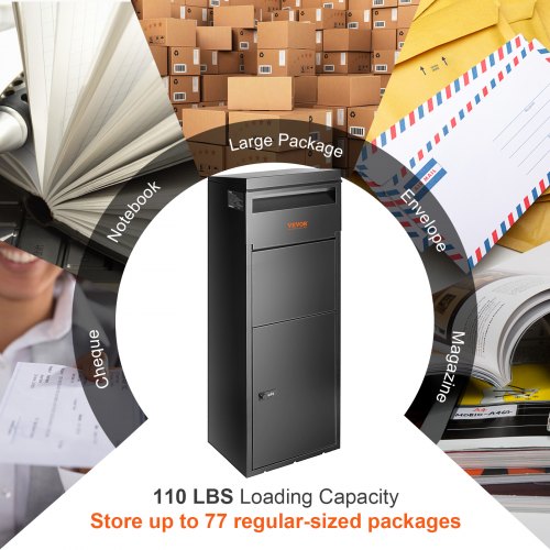 Package Delivery Boxes for Outside 139x116x42 Galvanized Steel