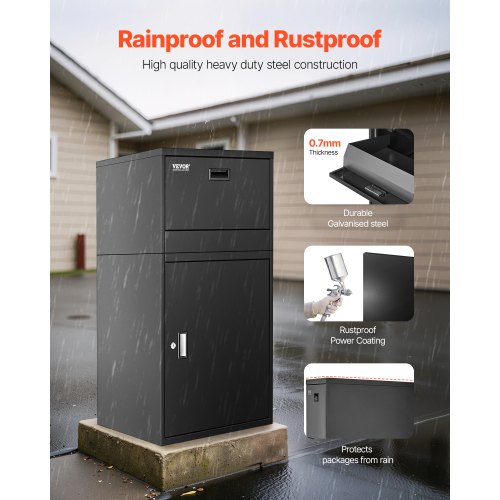 Package Delivery Boxes for Outside 38.6 in Mailbox for Parcel with Lock