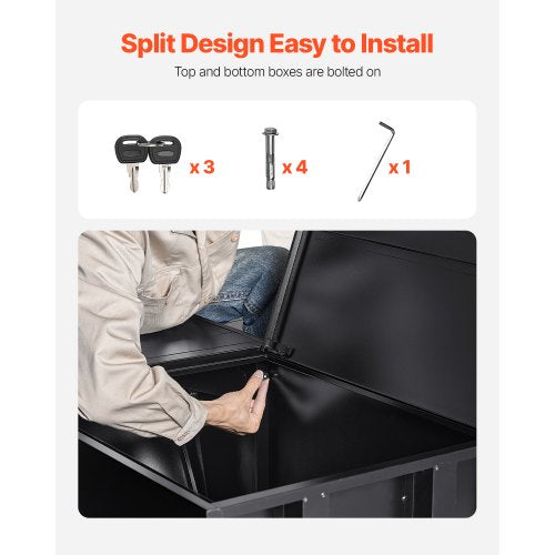 Package Delivery Boxes for Outside 38.6 in Mailbox for Parcel with Lock