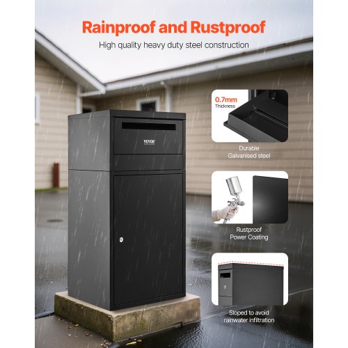 Package Delivery Boxes for Outside 35.8 in Mailbox for Parcel with Lock