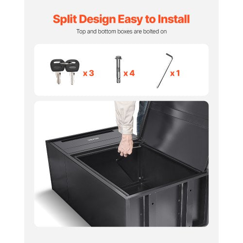 Package Delivery Boxes for Outside 35.8 in Mailbox for Parcel with Lock
