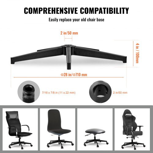 Office Chair Base Replacement 28 2500 lbs Static Load Capacity Heavy