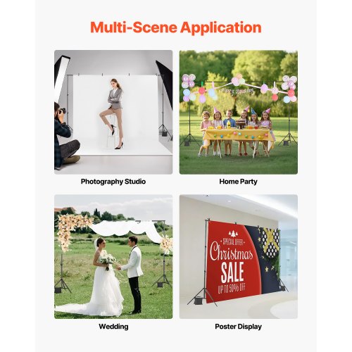 Backdrop Stand 65 x 10 ft Adjustable Photo Backdrop Stand Kit Portable