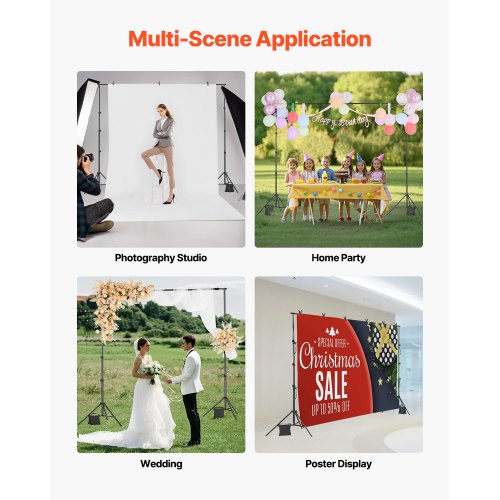 Backdrop Stand 85 x 10 ft Adjustable Photo Backdrop Stand Kit Portable