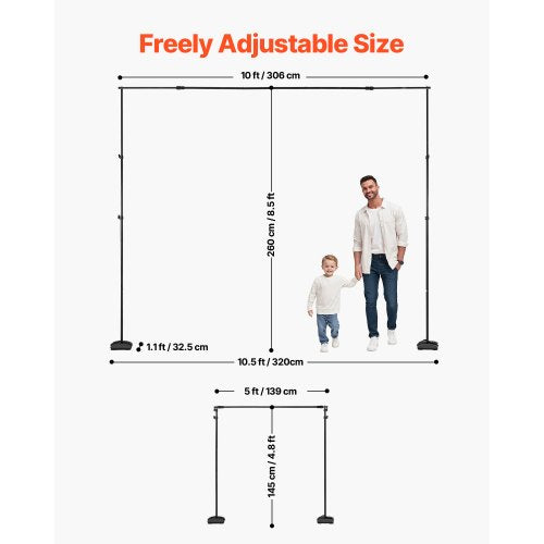 Backdrop Stand 85 x 10 ft Adjustable Photo Backdrop Stand Kit Portable