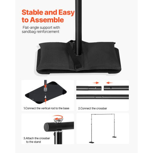 Backdrop Stand 85 x 10 ft Adjustable Photo Backdrop Stand Kit Portable
