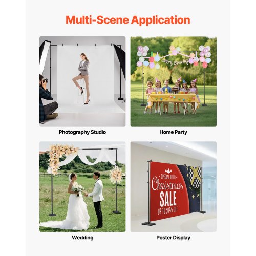 Backdrop Stand 85 x 10 ft Adjustable Photo Backdrop Stand Kit Portable