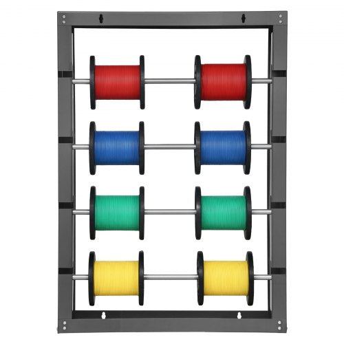 Wire Spool Rack 4 Adjustable Rods ColdRolled Steel Wire Spool Holder Wall