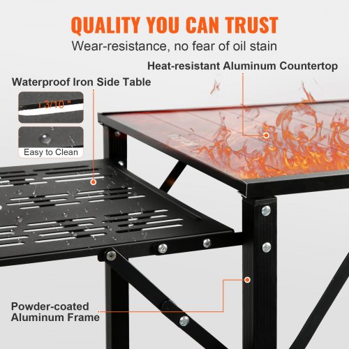 Camping Kitchen Table Onepiece Folding Portable Cook Station with A Carrying Bag