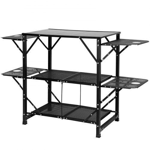 Camping Kitchen Table Onepiece Folding Portable Cook Station with A Carrying Bag