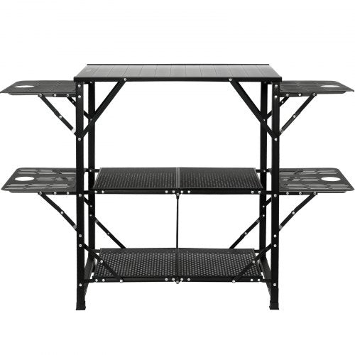 Camping Kitchen Table Onepiece Folding Portable Cook Station with A Carrying Bag