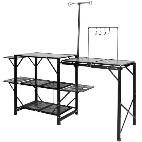Camping Kitchen Table Onepiece Folding Portable Cook Station with A Carrying Bag