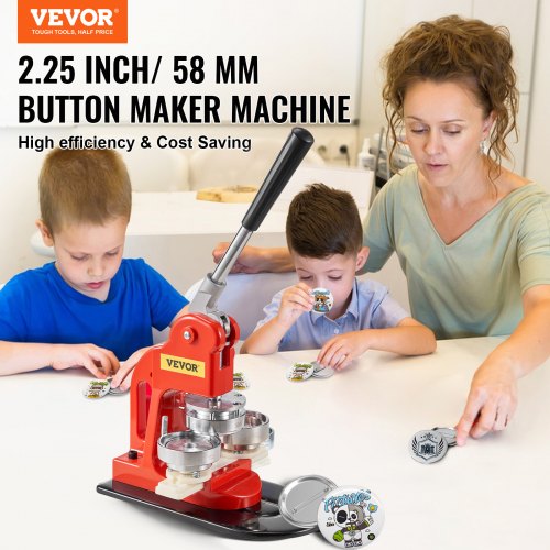 Button Maker Machine 58 mm 225 inch Badge Punch Press Kit Children DIY