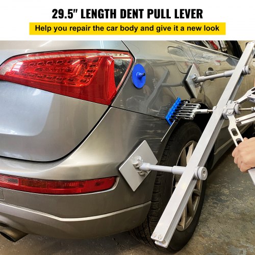 Dent Pull Lever Bar Kit Fit for Both Aluminum and Steel Dent Pulling 750MM