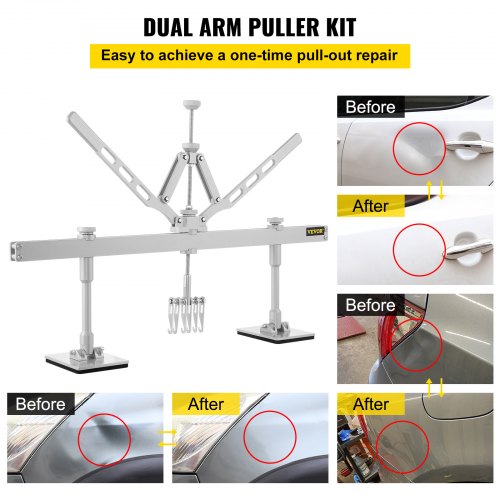 Dent Pull Lever Bar Kit Fit for Both Aluminum and Steel Dent Pulling 750MM
