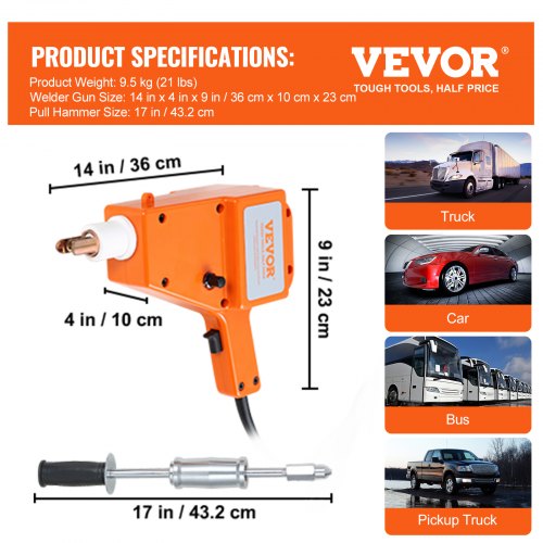 Stud Welder Kit 1600A Stud Welder Dent Repair Kit 800VA Spot Welder Stud