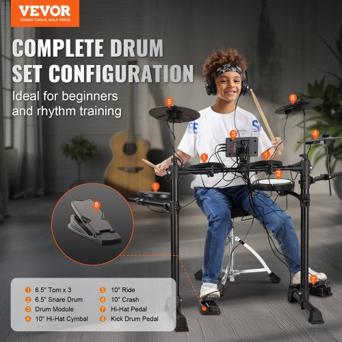 Electric Drum Set Electronic Drum Kit 150 Sounds for Beginners Adults – 100 V