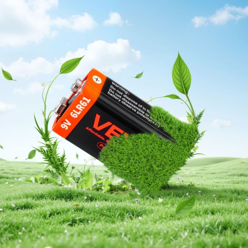 9V Alkaline Batteries 12Pack 9 Volt Square Battery for Smoke Detector