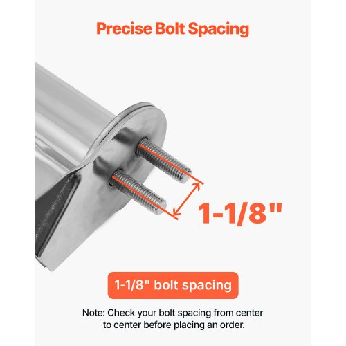Chrome Straight Spring Loaded Mud Flap Hangers 118 Bolt Spacing Mudflap