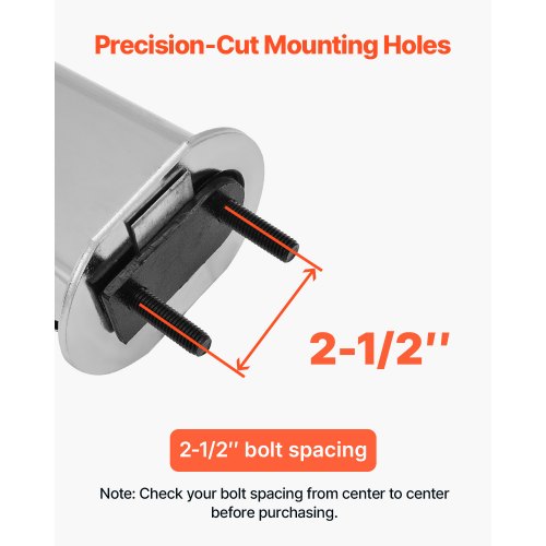 Chrome Straight Spring Loaded Mud Flap Hangers 212 Bolt Spacing Mudflap