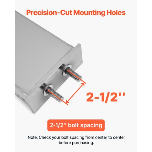 Stainless Steel Mud Flap Hangers with Light Cutouts 212 Bolt Spacing