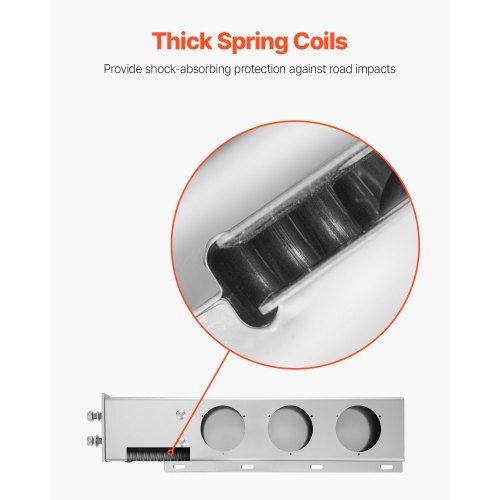 Stainless Steel Mud Flap Hangers with Light Cutouts 212 Bolt Spacing