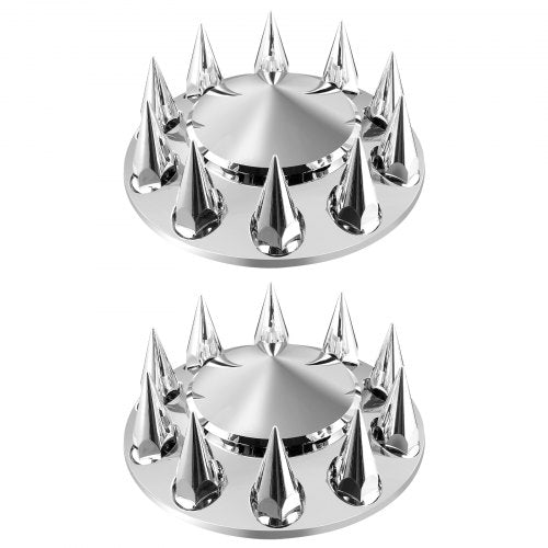 Front Axle Wheel Covers Spiked Axle Cover for Semi Truck ABS Electroplate