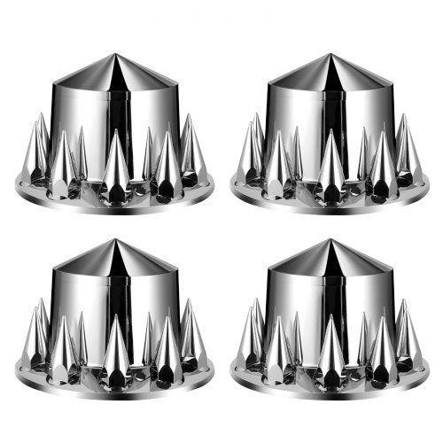 Rear Axle Wheel Covers Spiked Axle Cover for Semi Truck ABS Electroplate
