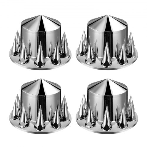 Rear Axle Wheel Covers Spiked Axle Cover for Semi Truck ABS Electroplate