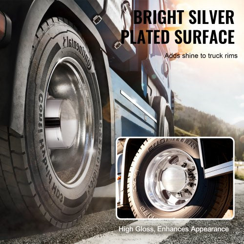 Rear Axle Wheel Covers Dome Axle Cover for Semi Truck ABS Electroplate