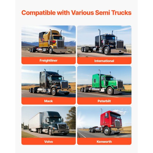 Quarter Fenders for Semi Trucks 24 x 24 Semi Truck Fenders with Tube
