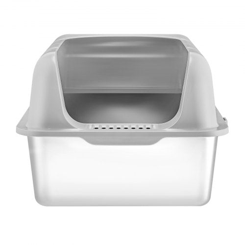 Cat Litter Box 6 inches Deep XL Extra Large Stainless Steel Cat Litter Box