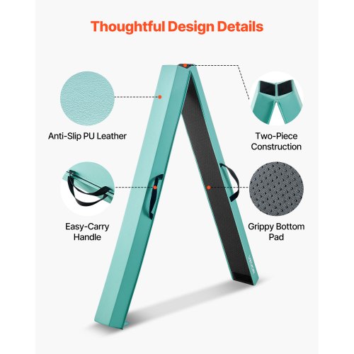 8FT Folding Balance Beam for Kids 200LBS Stable Support Gymnastics Floor