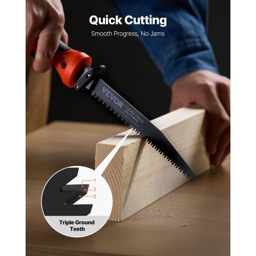 Jab Saw 6 in Keyhole Saw with Soft Grip Handle 8In1 MultiBlades Drywall