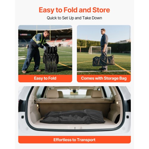 Portable Folding Bench 4 Seat Foldable Soccer Bench with Side Pockets