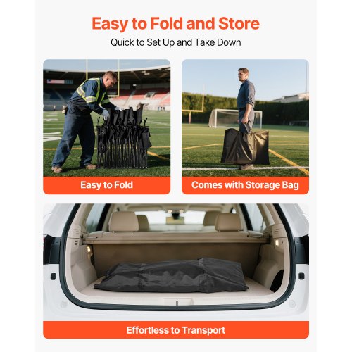 Portable Folding Bench 6 Seat Soccer Bench with Storage Pockets Cup Holders