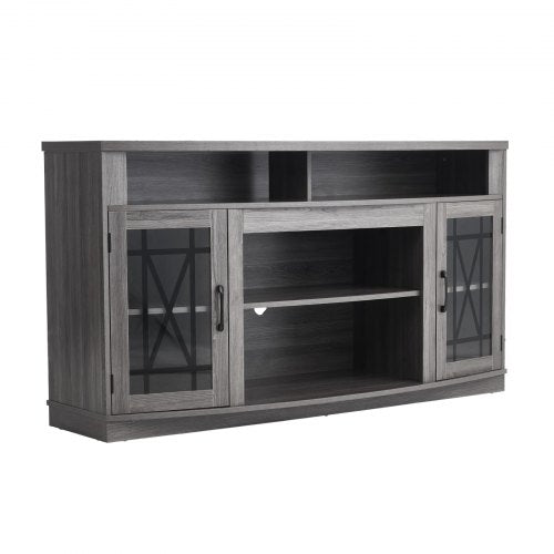 TV Stand for TVs up to 65 inch Farmhouse Entertainment Center with Light