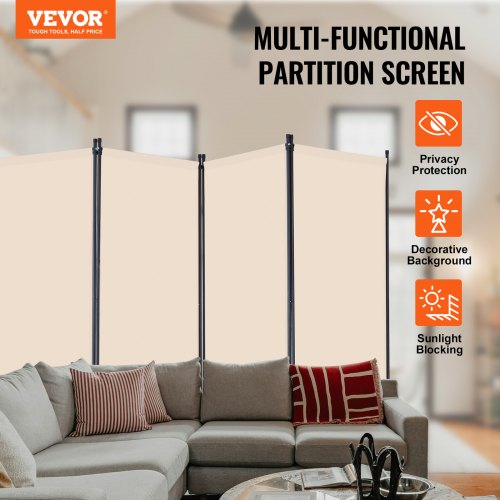 Room Divider 4 Panel Room Divider Folding Privacy Screen and Portable