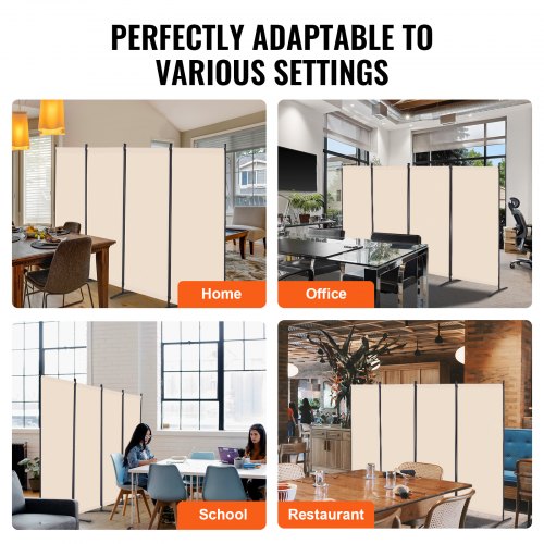Room Divider 4 Panel Room Divider Folding Privacy Screen and Portable