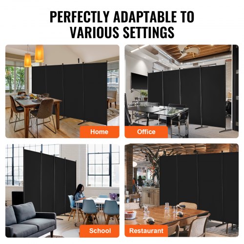 Room Divider 4 Panel Room Divider Folding Privacy Screen and Portable