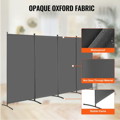 Room Divider 4 Panels Room Divider Folding Privacy Screen and Portable